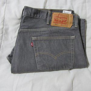 Levi's Shrink To Fit Jeans 501 Button Fly 42X32 Gray
